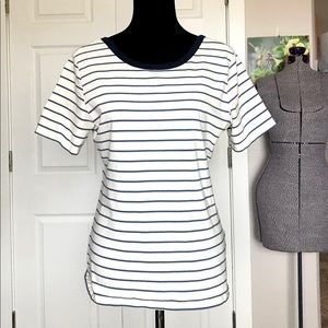 Levi’s women’s striped s/s scoop back top size L